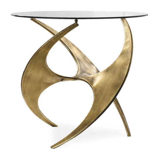 Graciano - Glass Side Table - Gold