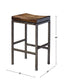 Beck - Industrial Bar Stool - Dark Brown & Black
