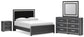 Zuraleus - 4 Pc. - Queen Upholstered Bed With Roll Slats, Dresser, Mirror And Nightstand - Black