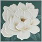 Ivory Bloom II Hand-Painted Canvas In Frame - Green / White