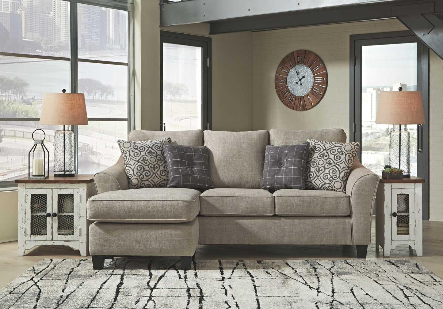 Kestrel - Queen Sofa Chaise Sleeper - Driftwood