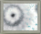 Frosted Petal Burst - 28" x 34" Framed Wall Art - Gray