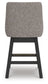 Neymorton - Upholstered Swivel Barstool (Set of 2) - Dark Grayish Brown