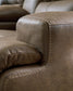Beckley Place - Power Reclining Loveseat With Console / Adjustable Headrest - Earth