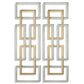 Aerin - Geometric Wall Art (Set of 2) - Gold