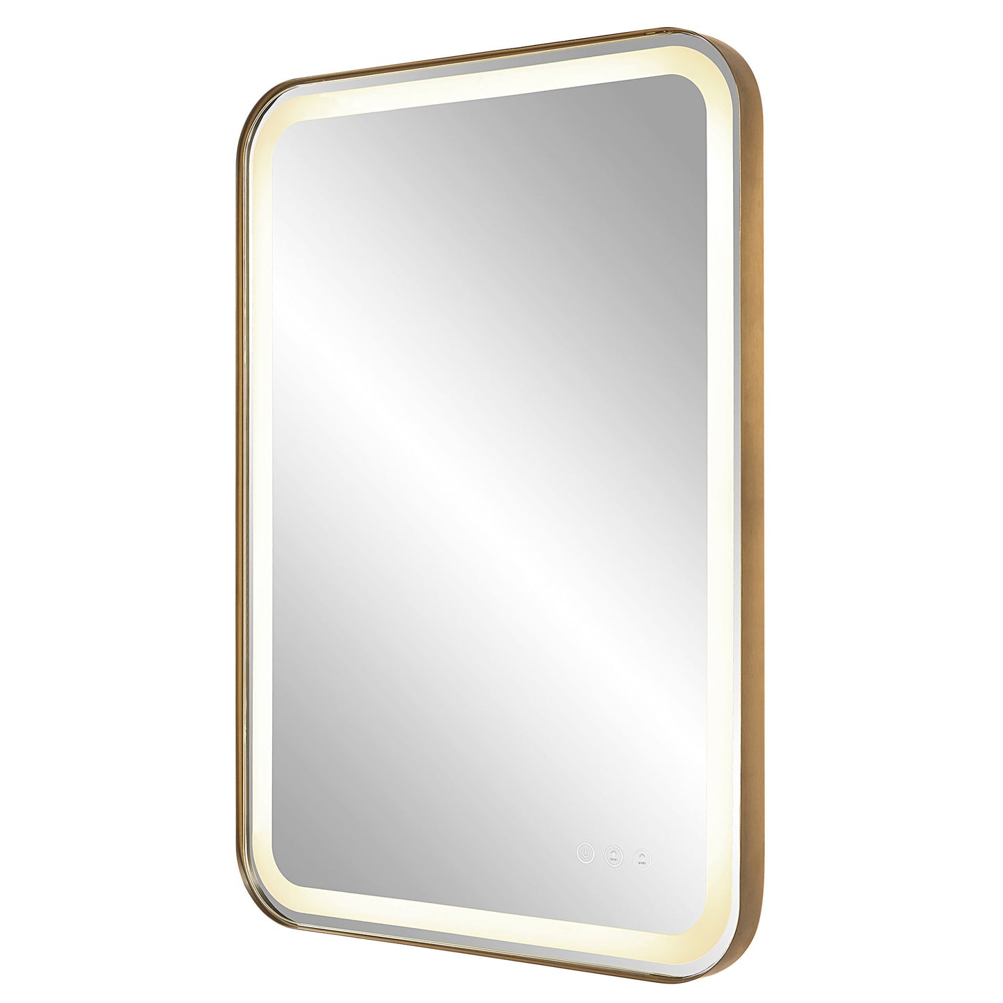 Crofton - Vanity Mirror - Gold & Pearl Silver