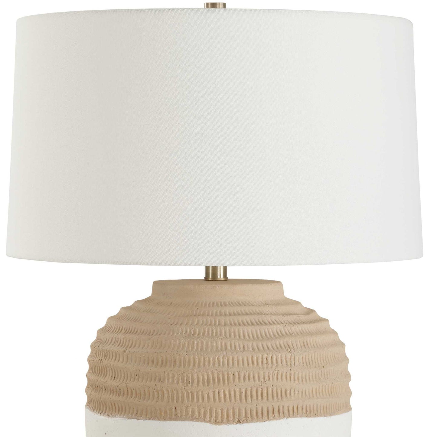 Bellaby - Terracotta Table Lamp - Brown / White