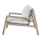 Strapped - Outdoor Lounge Chair - Light Brown / Pearl Silver