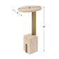 Feranno - Travertine Accent Table - Brass