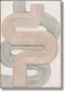 Blush Maze Layers - 28" x 40" Framed Wall Art - Beige