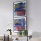 Vivacious - Abstract Framed Prints (Set of 2) - Blue