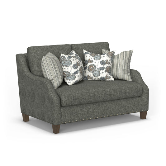 Gianna - Fabric Bench Loveseat With Nailhead Trim