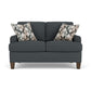 Moxy - Fabric Loveseat, T-Shaped Seat Cushion, Rounded Mailbox Arms