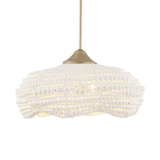 Biddeford - 5 Light Beaded Pendant - White