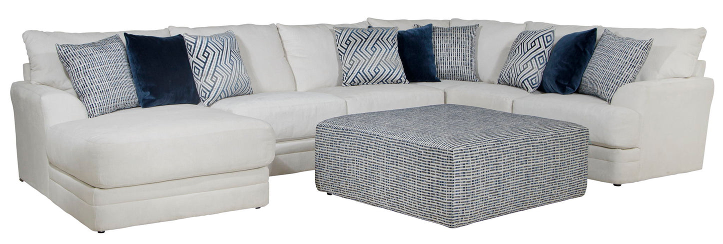 Polaris - Sectional With Comfort Coil Seating, 9 Included Accent Pillows And Included Cocktail Ottoman