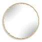 Crinkle - Round Mirror - Brass