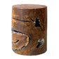 Rafe - Wooden Accent Stool - Silver / Woodtone