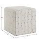 Joie - White Chenille Ottoman - White