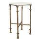 Penelope - Marble Accent Table - Brass / White