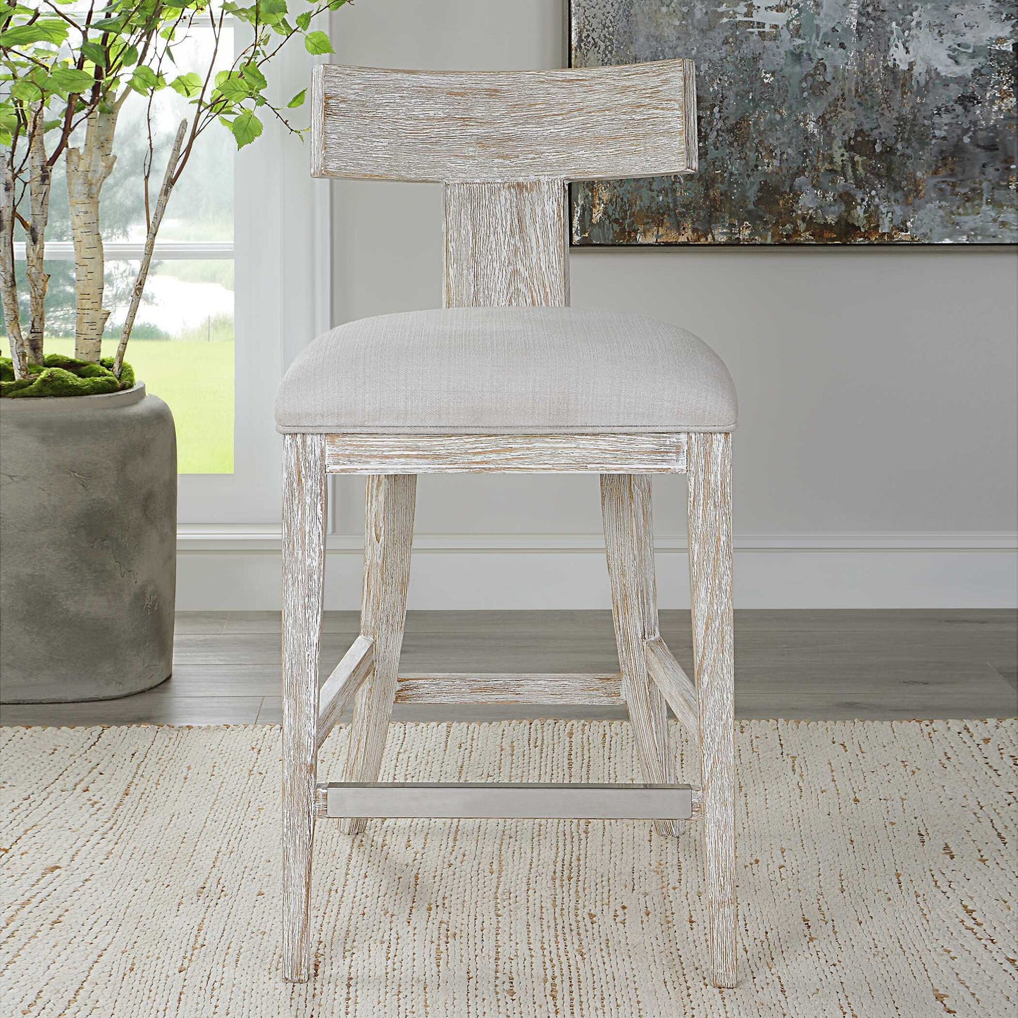 Idris - Counter Stool - White