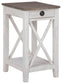Adalane - Accent Table - White / Gray