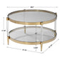Kellen - Glass Coffee Table - Gold