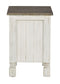 Havalance - Chair Side End Table - White / Gray
