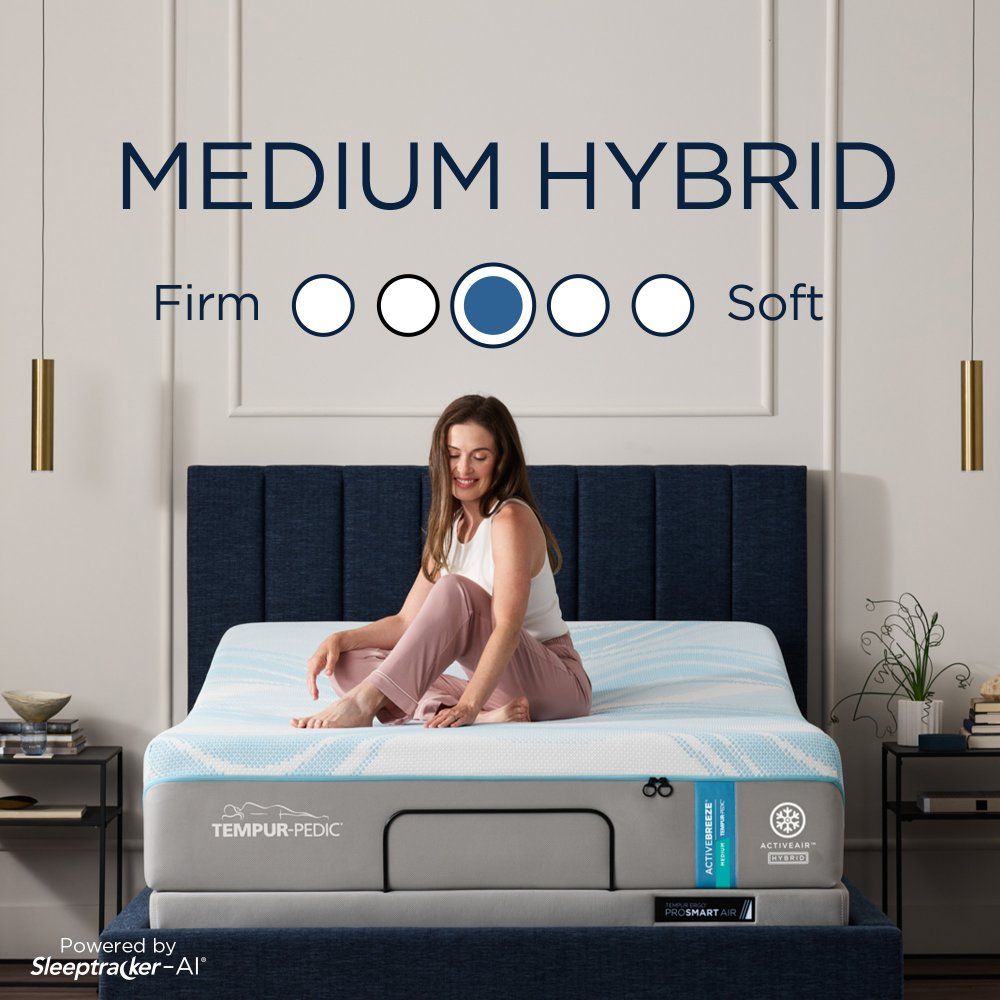Tempur-Breeze - Tempur-ActiveBreeze Medium Hybrid Mattress - Twin Long