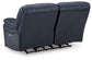 Leesworth - 3 Pc. - Power Reclining Sofa, Power Reclining Loveseat, Power Rocker Recliner - Ocean