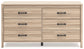 Battelle - Six Drawer Dresser - Tan