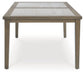Rainier Ranch - Rectangle Dining Table With Umbrella Option - Brown / Beige