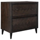 Abba - Herringbone Accent Chest - Dark Brown