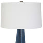 Teramo - Scalloped Ceramic Table Lamp - Blue