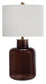 Mette - Glass Table Lamp - Brown / Gold Finish