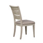 Farmhouse Reimagined - Ladder Back Upholstered Side Chair - White