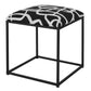 Twists And Turns - Fabric Accent Stool - Black