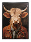 Rustic Dapper Highland - 21" x 29" Framed Wall Art - Dark Brown