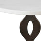 Ila - Round Drink Table - Bronze / White