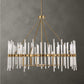 Crystal - Stick 8 Light Chandelier - Brass