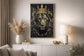 Crowned Noir I Gloss Canvas With Glitter In Frame - Black / Gold