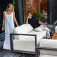 Remsen - Outdoor Sofa - Black / Oyster
