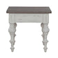 River Place - End Table - Riverstone White & Tobacco