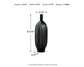 Rhaveney - Vase (Set of 3) - Medium - Black