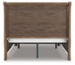 Feddinger - 3 Pc. - Queen Sleigh Storage Bed, Dresser And Mirror - Medium Brown