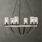 Edgecomb - 6 Light Indoor-Outdoor Chandelier - Black / Gray