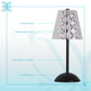 "Crystal Radiance I" Rechargeable LED Metal Accent Lamp (Set of 2) - Matte Black / Clear Gray