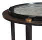 Kennington - Round Glass Accent Table - Black / Brass / Bronze
