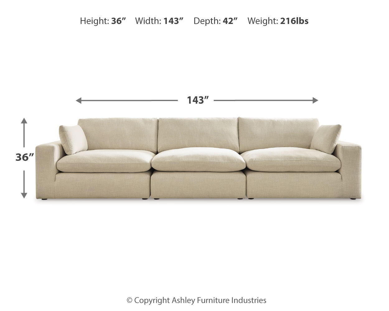 Elyza - 3 Piece Sectional
