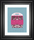 London Transport 3 By Ben James - Framed Print Wall Art - Purple