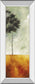 Palms Left - Mirror Framed Print Wall Art - Dark Gray